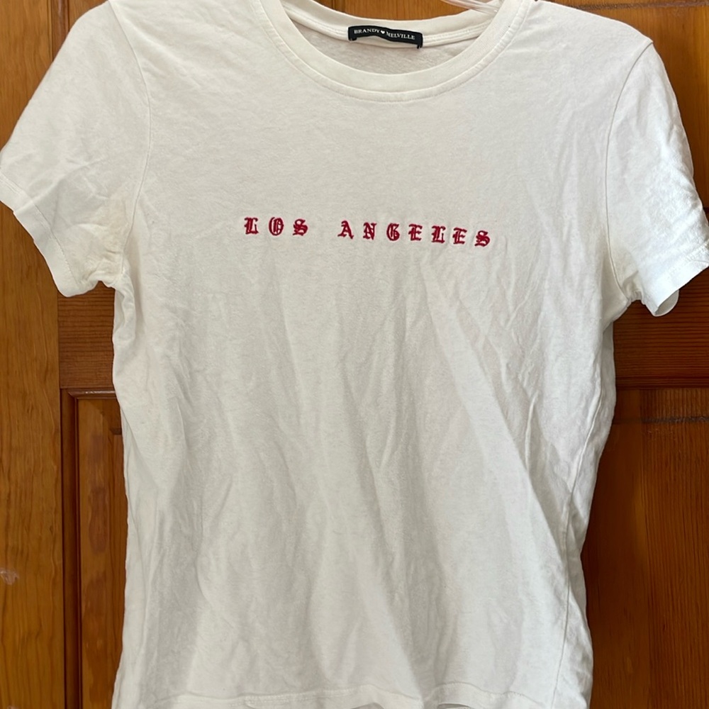 Brandy Melville T Shirt with the word Los Angeles on Front